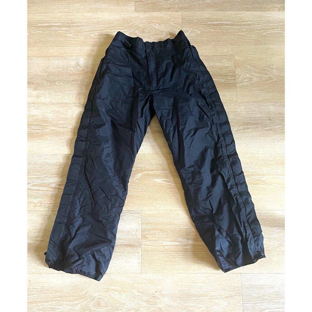 Rawik Black Snow Pants S Lined Elastic Waist Zip Front Ski Snowboard